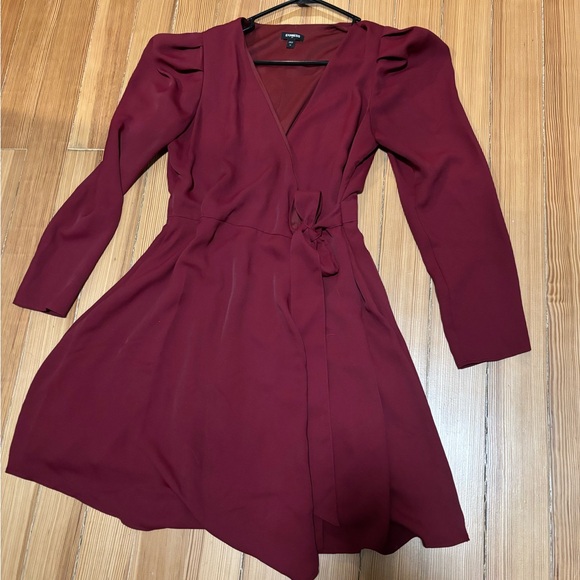 Express Dresses & Skirts - Express Deep Red Long Sleeve Dress